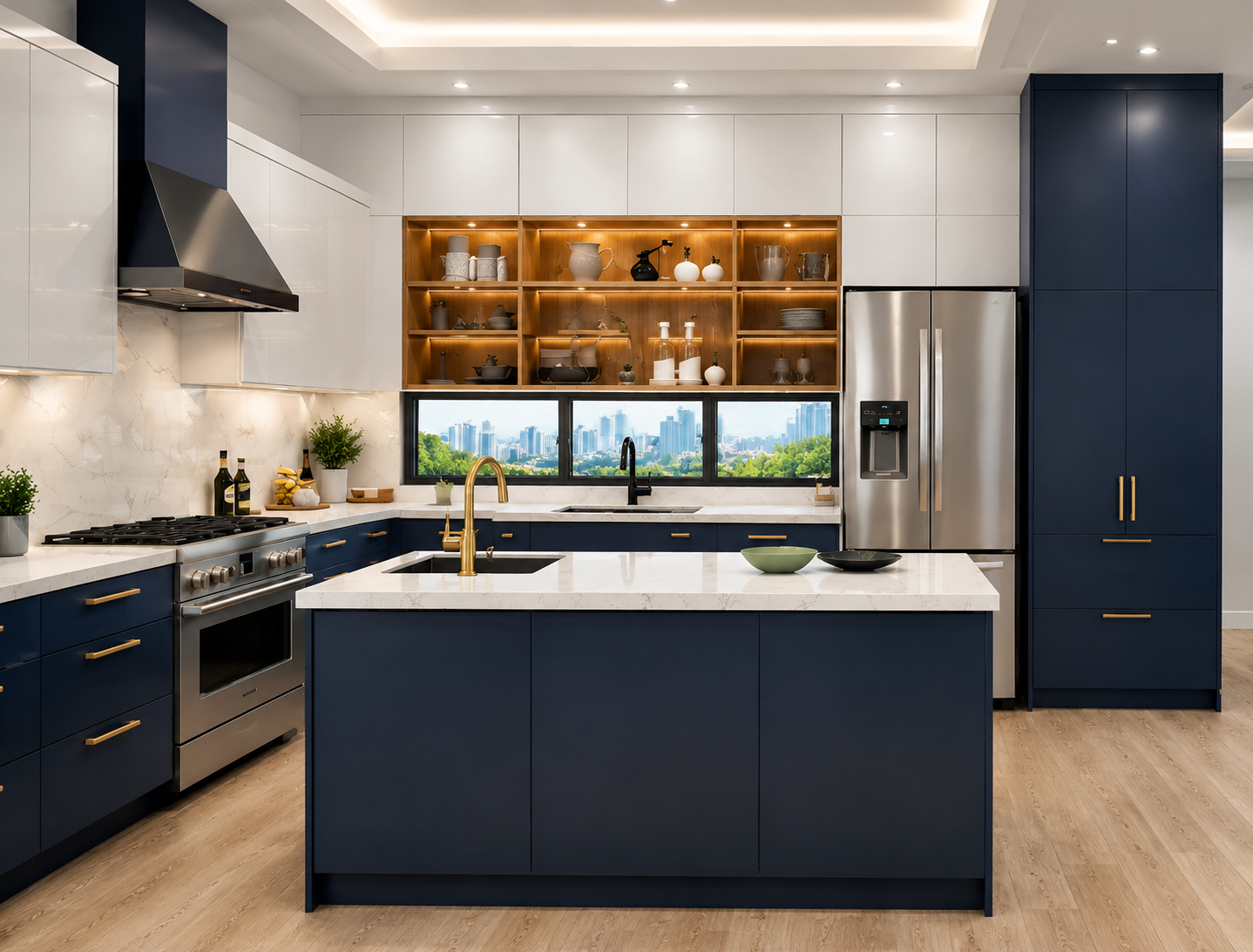 Midnight Blue Luxe Kitchen — Kitchen, Zumax